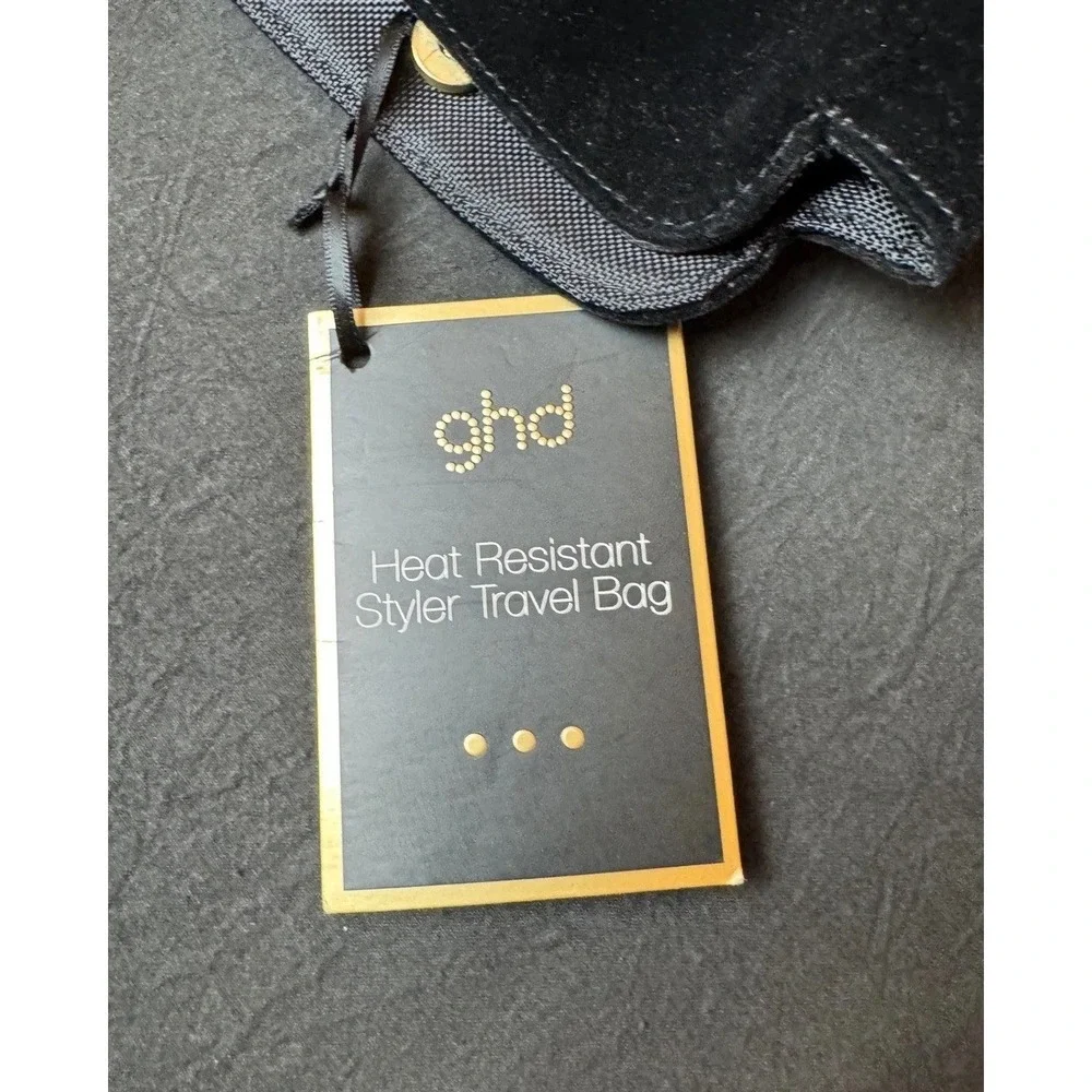GHD Heat Resistant Styler Travel Bag Black Velvet Hair Straightener Case NWT